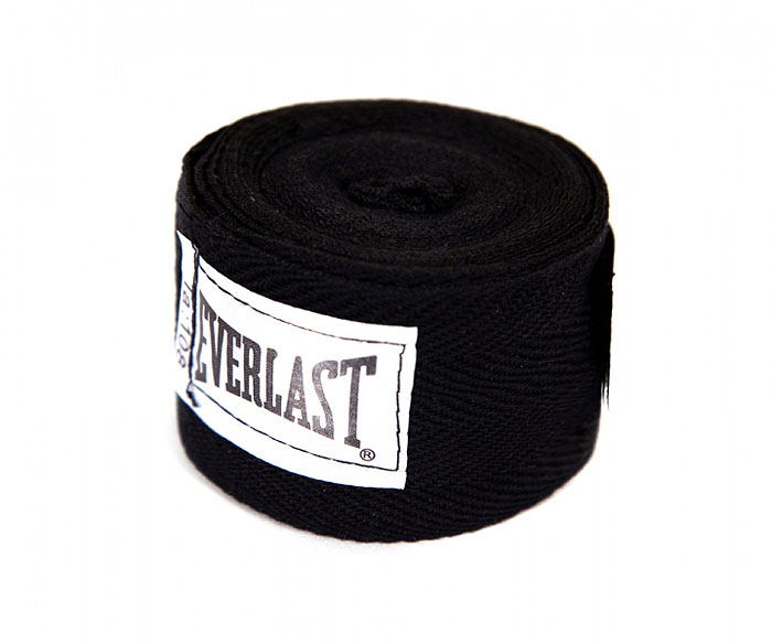 заказать и купить Бинты боксерские хлопковые Everlast, длина 2,75 м, цвет: черный, 2шт