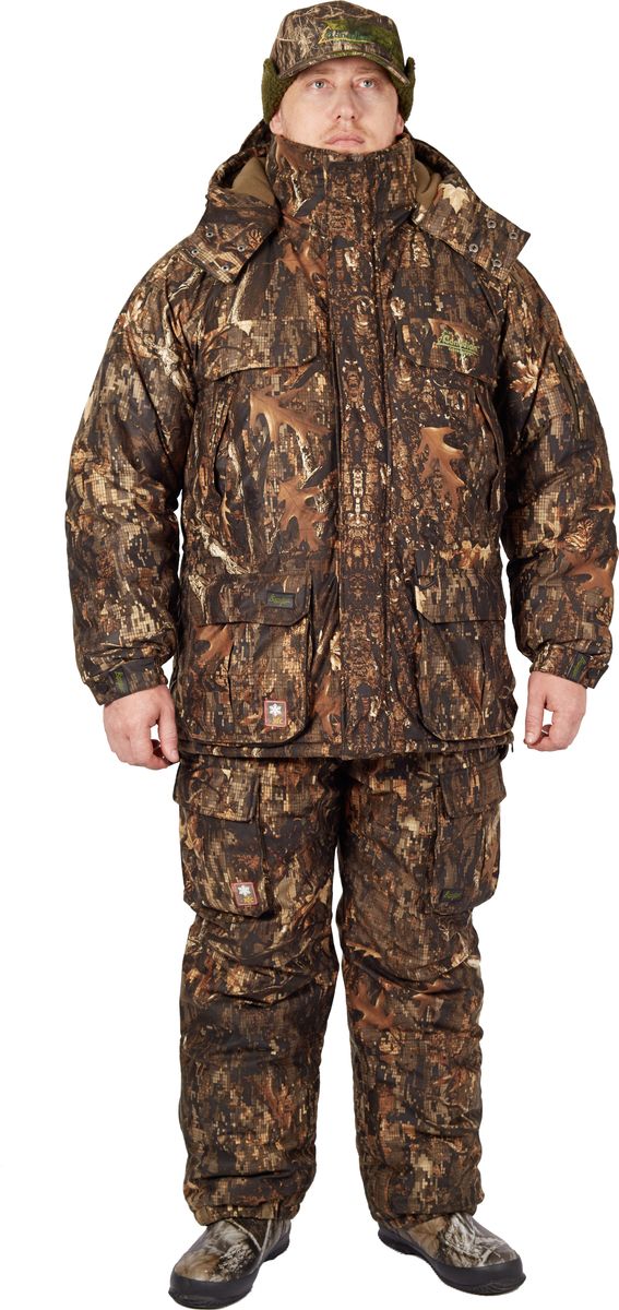 заказать и купить Костюм охотничий мужской Canadian Camper Hunter: куртка, полукомбинезон, цвет: коричневый. Hunter_Цифра. Размер XXL (54), рост 180-188