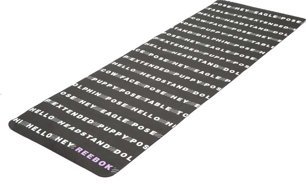 заказать и купить Коврик тренировочный Reebok Yoga Mat Crosses-Hi, цвет: черный, толщина 4 мм, длина 173 см