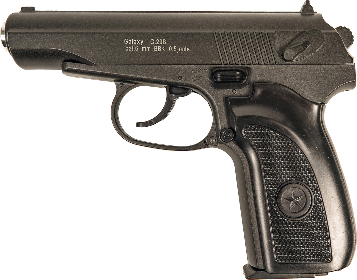 заказать и купить Пистолет софтэйр Galaxy G.29B, пружинный, цвет: черный, 6 мм
